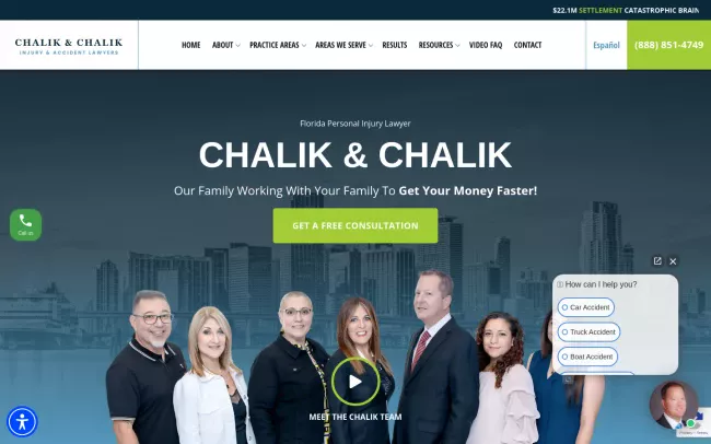 Screenshot of the Chalik & Chalik Website