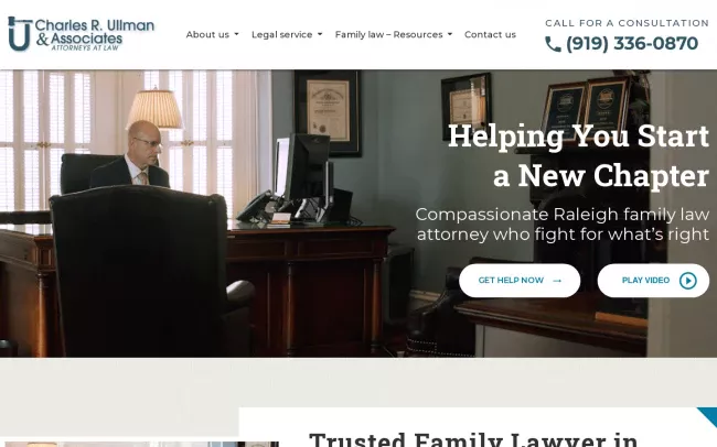 Screenshot of the Charles R. Ullman & Associates Website