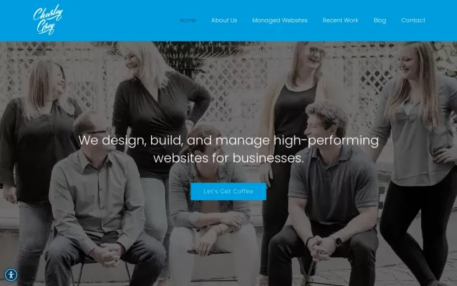 Screenshot of the Charley Grey Website