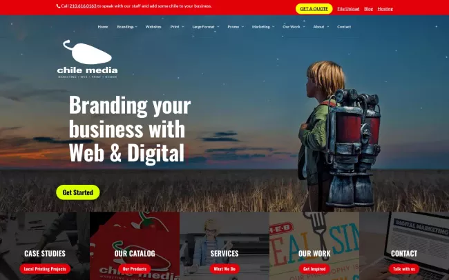 Screenshot of the Chile Media Website