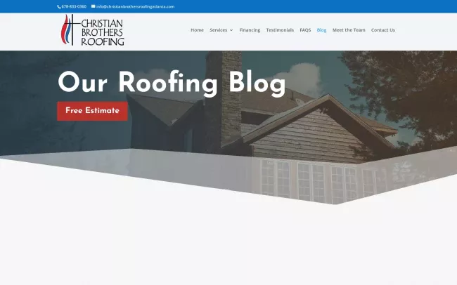 Screenshot of the Christian Brothers Roofing & Contracting, LLC Blog