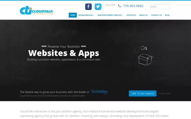 Screenshot of the CloudTalk Interactive Website