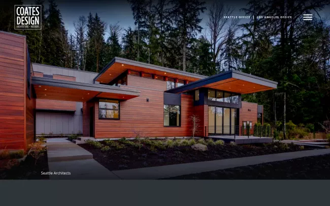 Screenshot of the Coates Design: Architecture + Interiors Website
