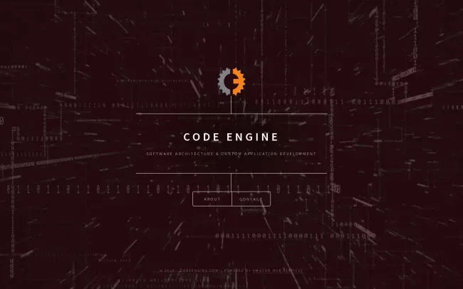Screenshot of the Code Engine Website