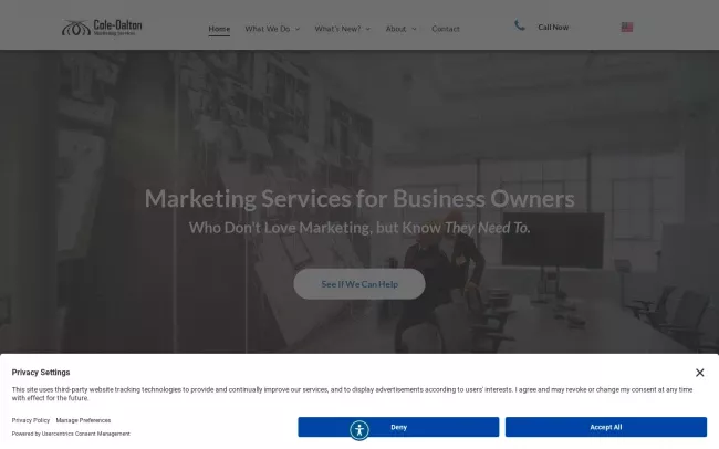 Screenshot of the Cole-Dalton Marketing Services Website