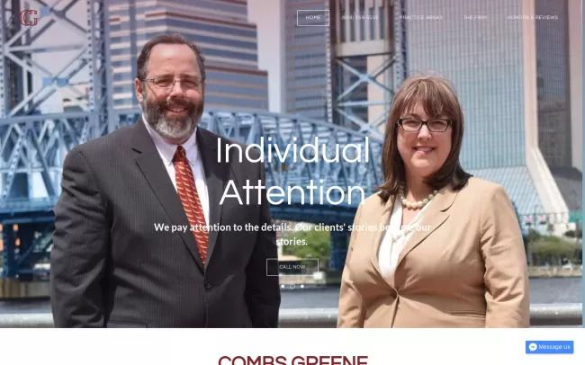 Screenshot of the Combs Greene Website