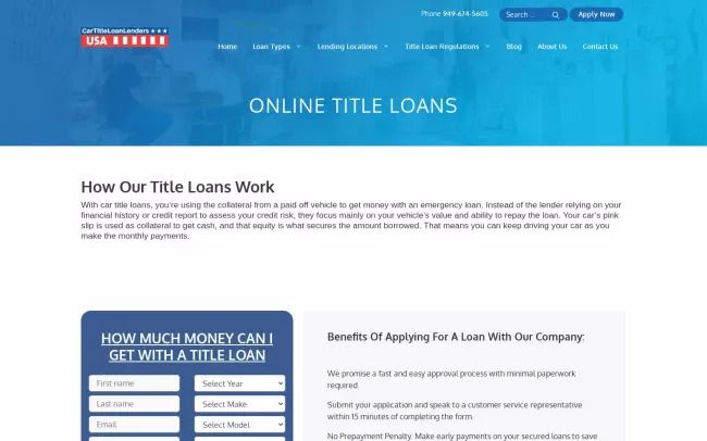 A Complete Listing of Companies that Provide Online Title Loans