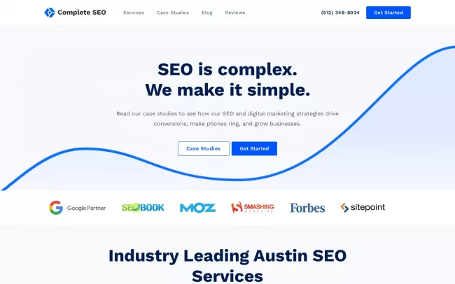 Screenshot of the Complete SEO Website