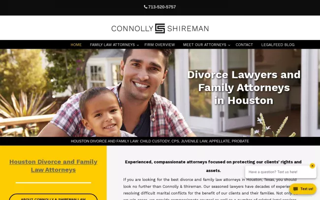 Screenshot of the Connolly & Shireman Website