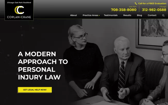 Screenshot of the Coplan + Crane Website