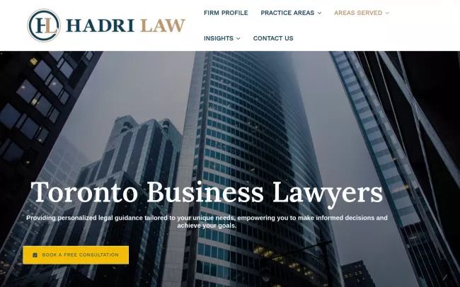 Screenshot of the Corporate & Commercial Lawyers - Hadri Law Blog