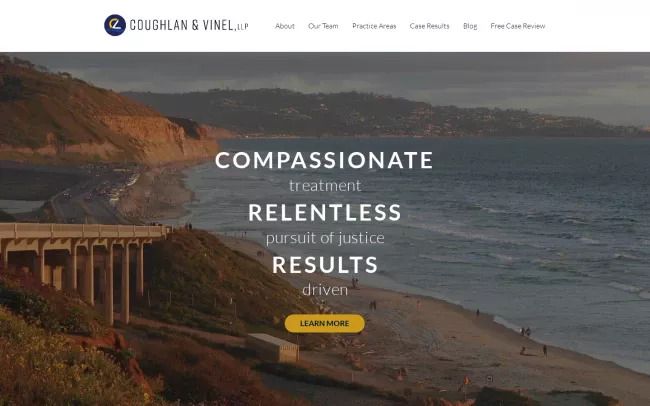 Screenshot of the Coughlan & Vinel, LLP Website