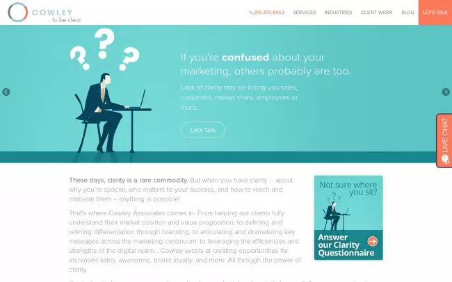 Screenshot of the Cowley Associates Website