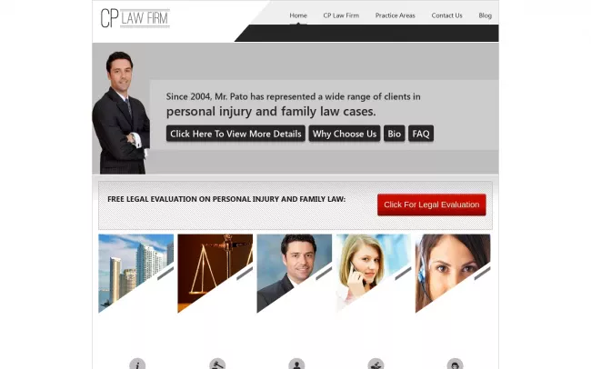 Screenshot of the CP Law Firm PA Website