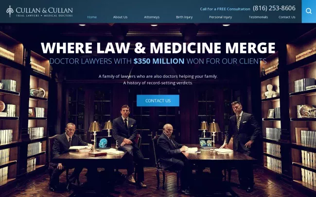 Screenshot of the Cullan & Cullan Website