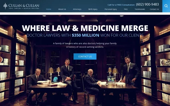 Screenshot of the Cullan & Cullan Website