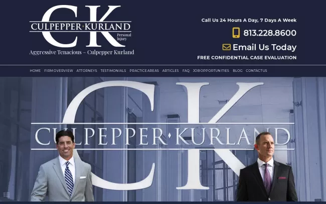 Screenshot of the Culpepper Kurland Website