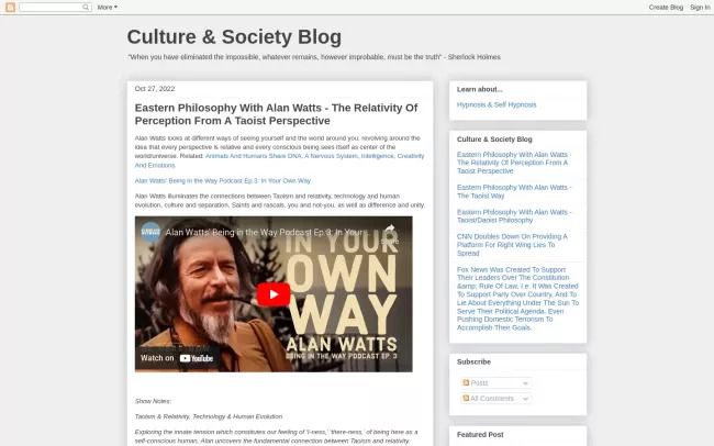 Culture & Society Blog