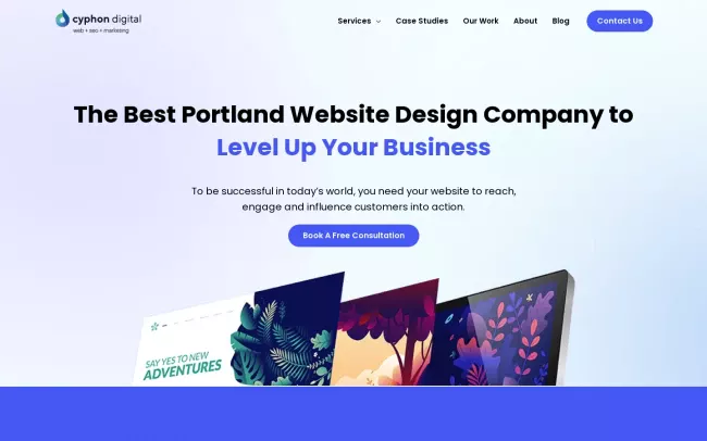 Screenshot of the Cyphon Digital - Portland Web Design and Web Development Agency Website