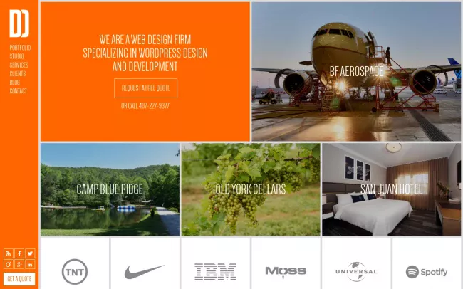 Screenshot of the Daddy Design Website