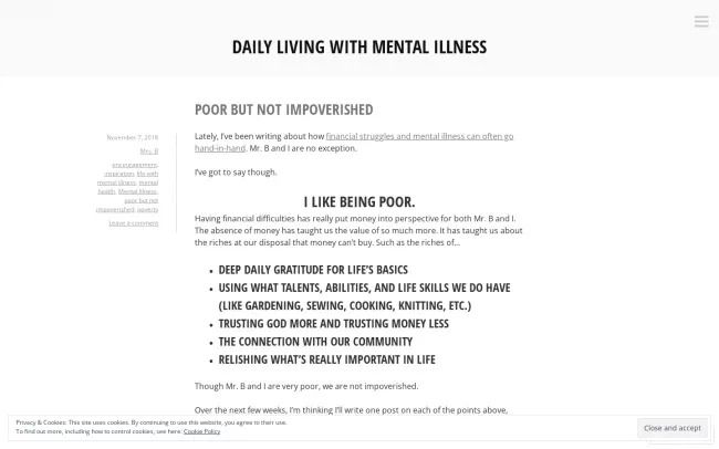 Daily Living with Mental Illness