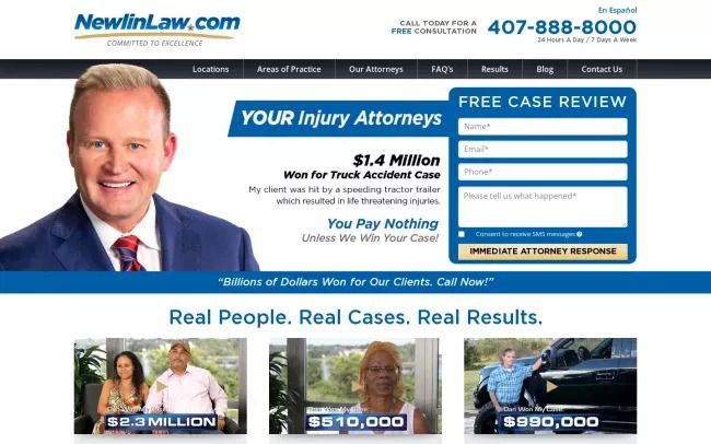 Dan Newlin Injury Attorneys - The Highest Rated Injury Lawyers in Orlando