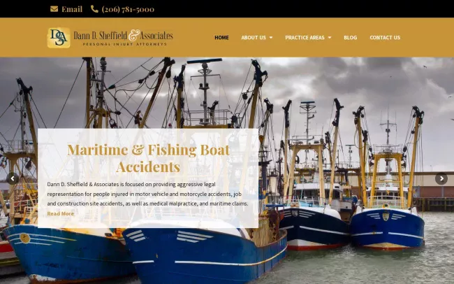 Screenshot of the Dann Sheffield & Associates Website