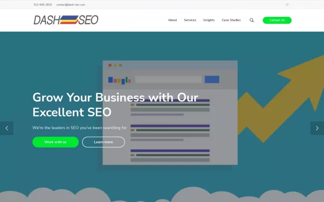 Screenshot of the DASH-SEO Website