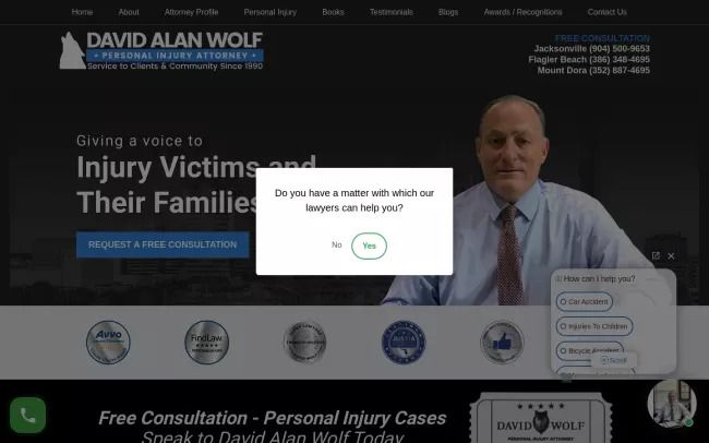 David Alan Wolf, Personal Injury Attorney