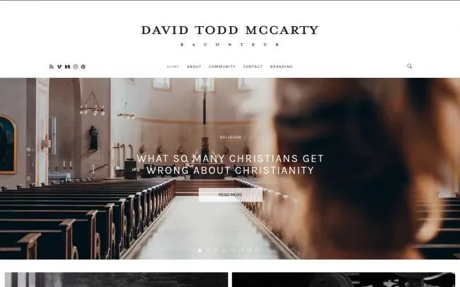 Screenshot of the David Todd McCarty | Raconteur Blog
