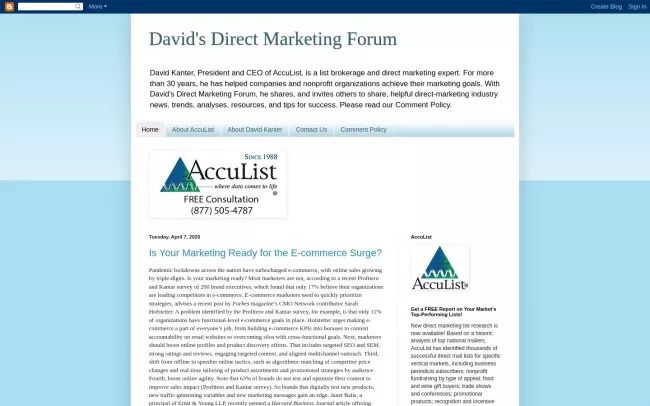  David's Direct Marketing Forum