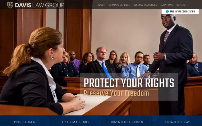 Screenshot of the Davis Law Group PLLC Website