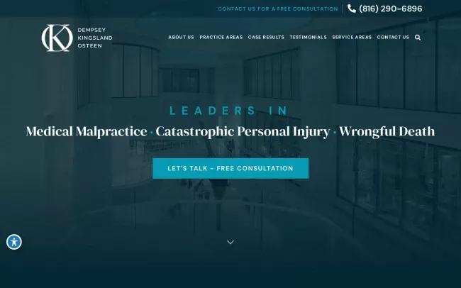 Screenshot of the Dempsey, Kingsland & Osteen Website