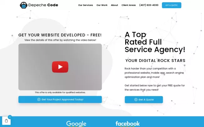 Screenshot of the Depeche Code Website