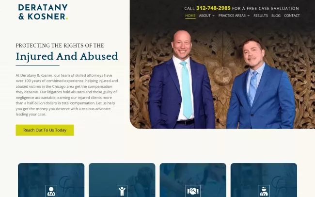 Screenshot of the Deratany & Kosner Website