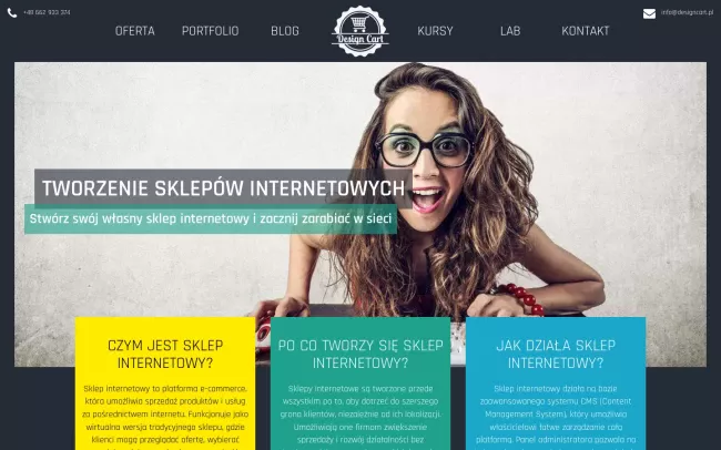 Screenshot of the Design Cart Website