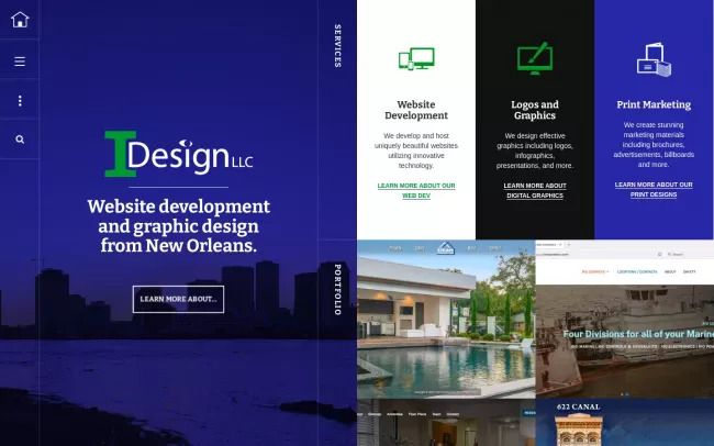 Screenshot of the I Design LLC Website