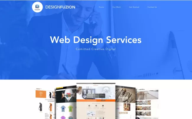 Screenshot of the DesignFuzion Website