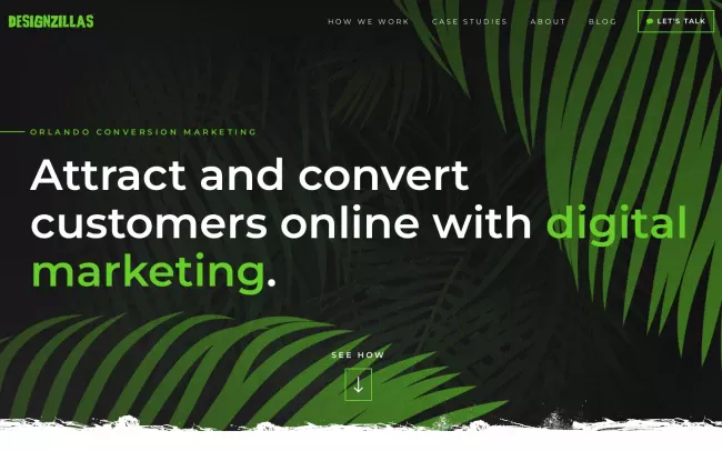 Screenshot of the Designzillas Website