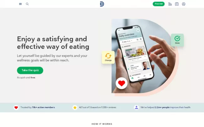 Screenshot of the Diet Doctor Website