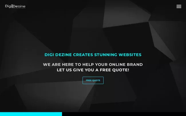 Screenshot of the Digi Dezine Web Design Website