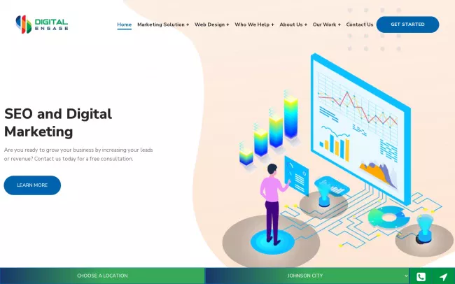 Screenshot of the Digital Engage Website