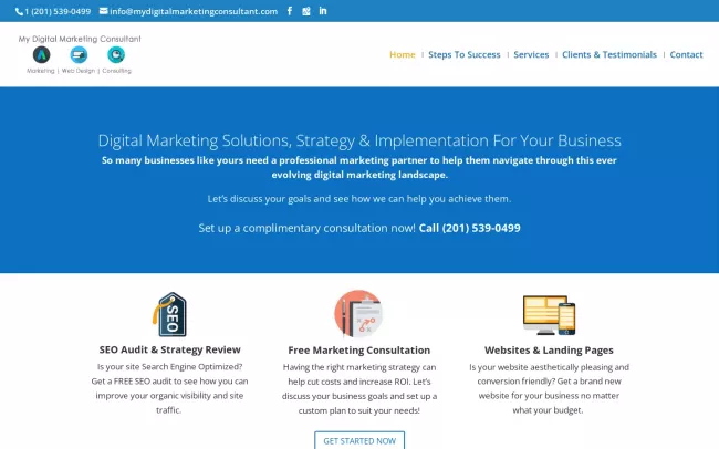 Screenshot of the My Digital Marketing Consultant LLC Website