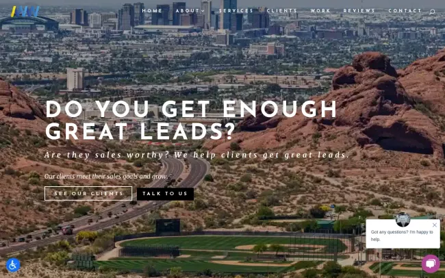 Screenshot of the Digital Marketing - Interactive Web Works, Inc. Website