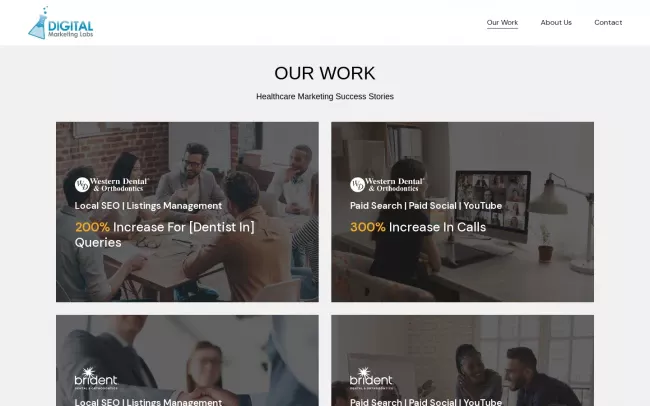 Screenshot of the Digital Marketing Labs Website