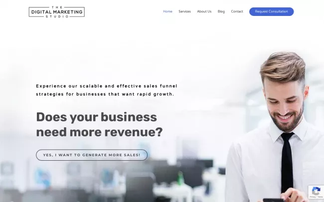Screenshot of the The Digital Marketing Studio Website