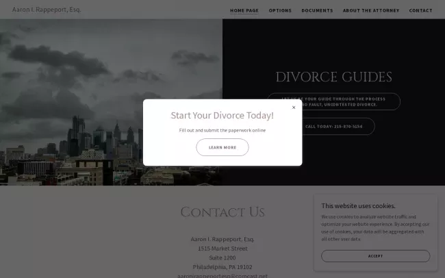 Screenshot of the Divorce Guides Website