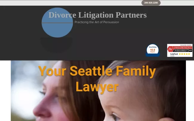 Screenshot of the Divorce Litigation Partners Website