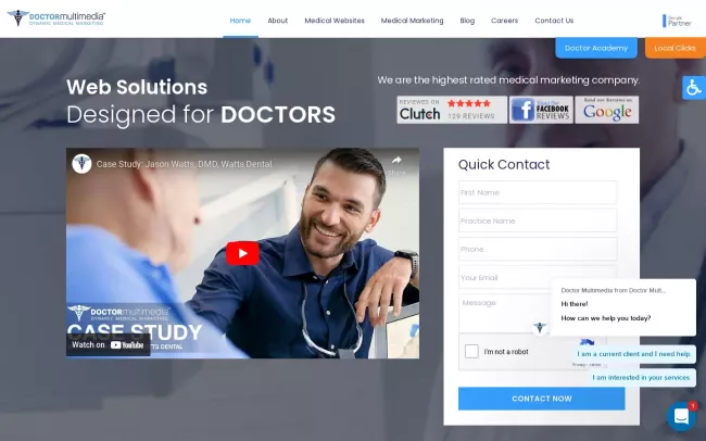 Screenshot of the Doctor Multimedia Website