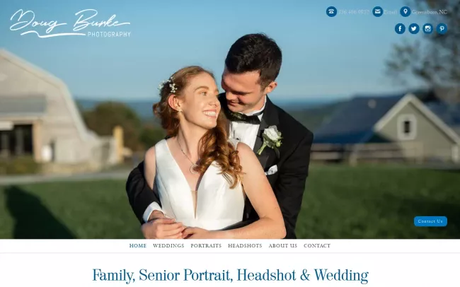 Screenshot of the Doug Burke Photography Website